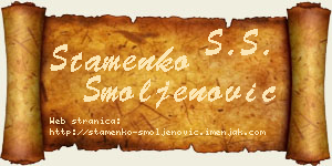 Stamenko Smoljenović vizit kartica